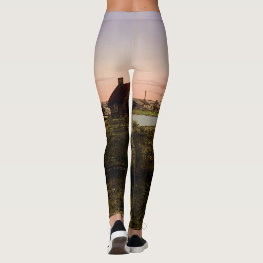  Nederlandse Windmolens kunst leggings (Achterkant)