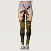  Nederlandse Windmolens kunst leggings (Voorkant)