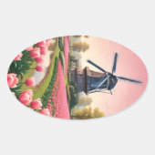 nederlandse windmolens ovale sticker (Voorkant)