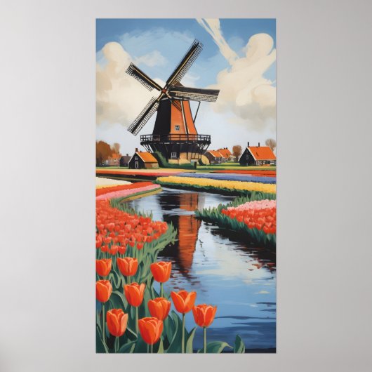 nederlandse windmolens poster (Voorkant)