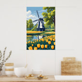 nederlandse windmolens poster (Keuken)