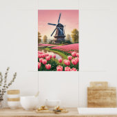 nederlandse windmolens poster (Keuken)