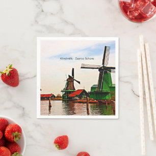 Nederlandse Windmolens, Zaanse Schans, Holland Ser Servet