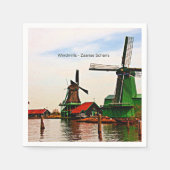 Nederlandse Windmolens, Zaanse Schans, Holland Ser Servet (Voorkant)