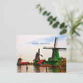 Nederlandse Windmolens, Zaanse Schans, Nederland Briefkaart (Staand voorkant)