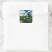 Nederlandse Windpower Alternative Energy Vierkante Sticker (Tas)