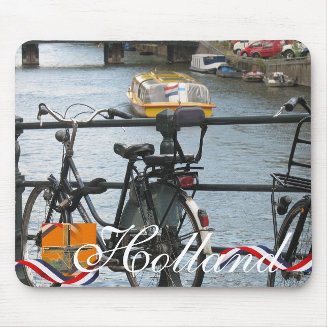 Nederlandstalige bike & Boat Holland Text Mousepad Muismat (Voorkant)