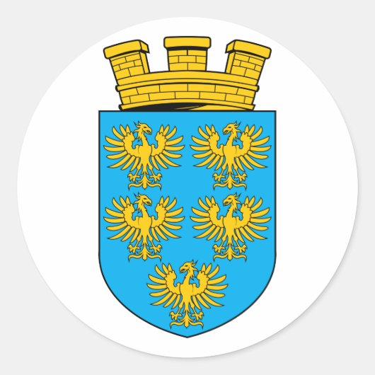 Nederoesterreich, Oostenrijk Ronde Sticker (Voorkant)