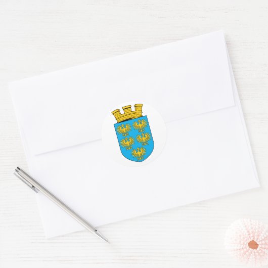 Nederoesterreich, Oostenrijk Ronde Sticker (Envelop)