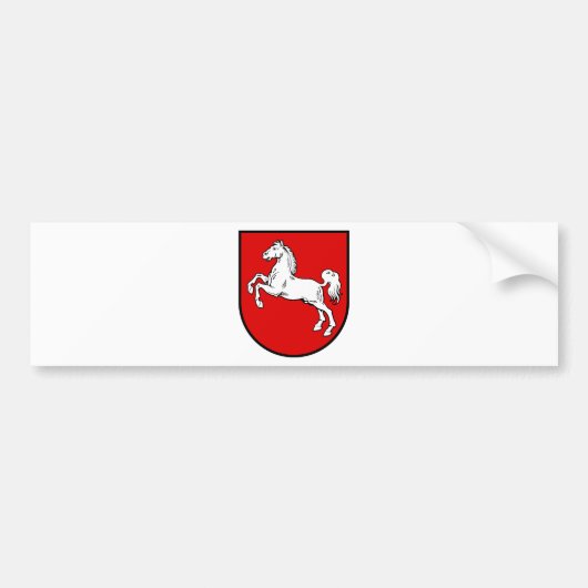 Nedersaksen (Duitsland) Wapenmunt Bumpersticker (Voorkant)