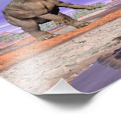 Nedoceratops/diceratops dinosaurussen in de natuur foto afdruk (Hoek)