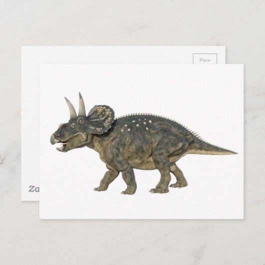 Nedoceratops Dinosaur Running Briefkaart (Voorkant / Achterkant)