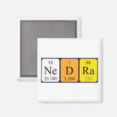 Nedra periodiek table name magnet (Voorkant / Achterkant)