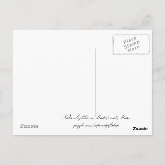 Ned's Point Lighthouse Massachusetts Briefkaart (Achterkant)