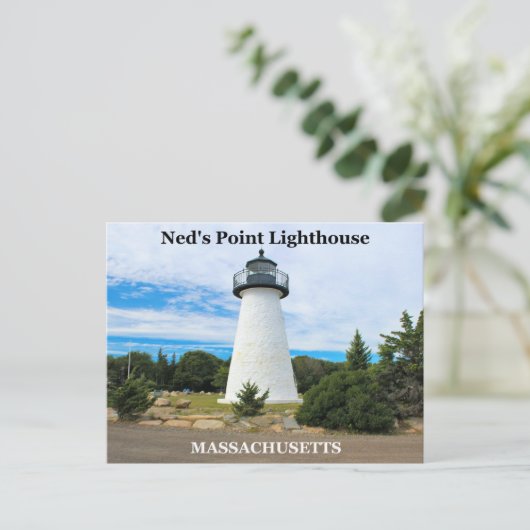 Ned's Point Lighthouse, Massachusetts Briefkaart (Staand voorkant)