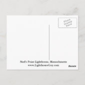 Ned's Point Lighthouse, Massachusetts Briefkaart (Achterkant)