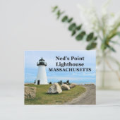 Ned's Point Lighthouse, Massachusetts Briefkaart (Staand voorkant)