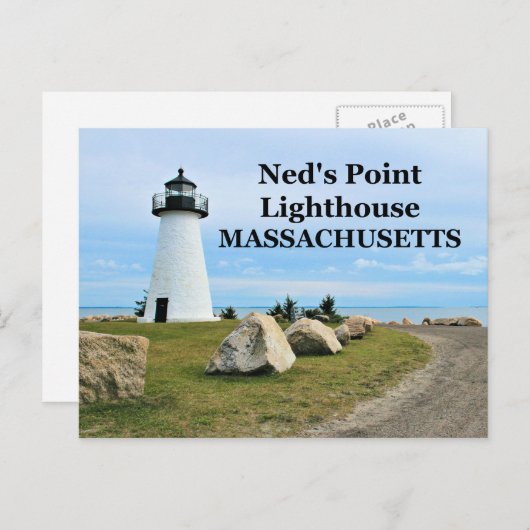 Ned's Point Lighthouse, Massachusetts Briefkaart (Voorkant / Achterkant)