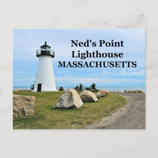 Ned's Point Lighthouse, Massachusetts Briefkaart (Voorkant)