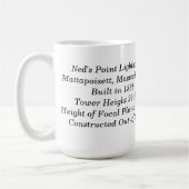 Ned's Point Lighthouse Massachusetts Coffee Mok (Links)