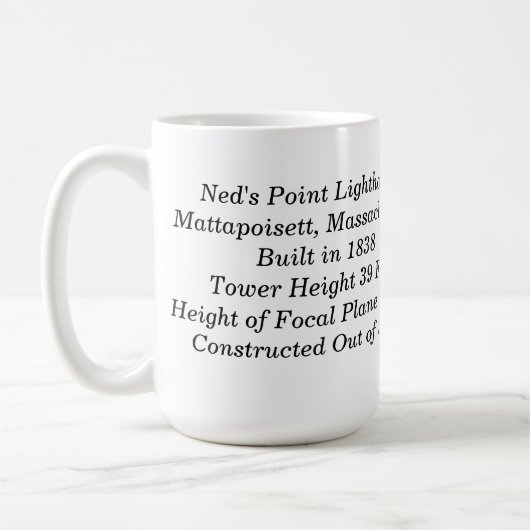 Ned's Point Lighthouse Massachusetts Coffee Mok (Links)
