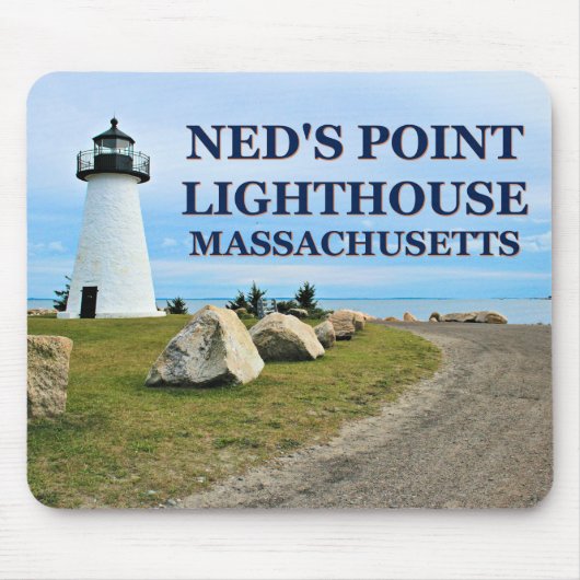 Ned's Point Lighthouse, Massachusetts Mousepad Muismat (Voorkant)