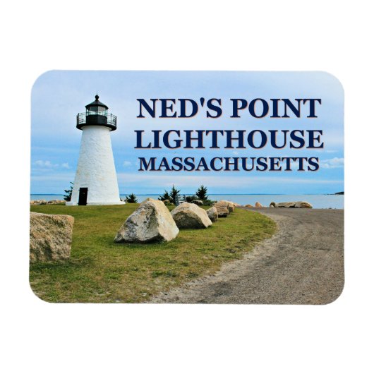 Ned's Point Lighthouse, Massachusetts Photo Magnet Magneet (Horizontaal)