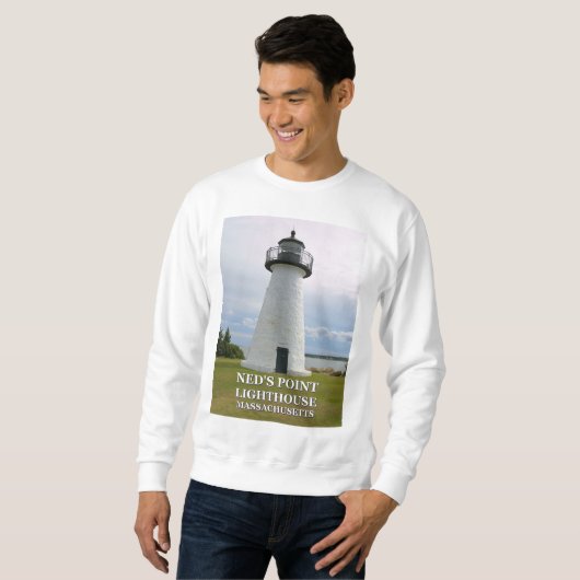 Neds Point Lighthouse, Mattapoisett Massachusetts Trui (Voorkant volledig)