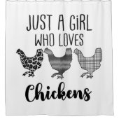 Nee 1/2, gewoon een meisje dat van kippen houdt, g douchegordijn (Voorkant)