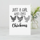Nee 1/2, gewoon een meisje dat van kippen houdt, g kaart (Staand voorkant)