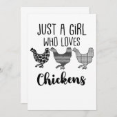 Nee 1/2, gewoon een meisje dat van kippen houdt, g kaart (Voorkant / Achterkant)