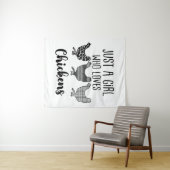 Nee 1/2, gewoon een meisje dat van kippen houdt, g wandkleed (In Situ (horizontaal))