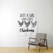 Nee 1/2, gewoon een meisje dat van kippen houdt, g wandkleed (In situ)