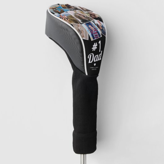 Nee.1 Pap Foto Collage Golfheadcover (Schuin)