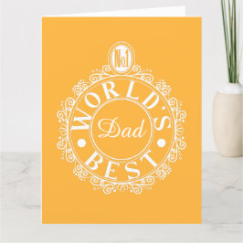 Nee.1 Werkt Beste Papa Aangepaste Typografie Witte Kaart