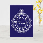 Nee.1 Werkt Beste vader Aangepaste Typografie Witt Kaart (Gele Bloem)