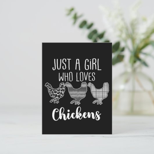 Nee 2/2, alleen een meisje dat van kippen houdt, g briefkaart (Staand voorkant)
