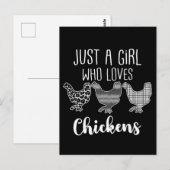 Nee 2/2, alleen een meisje dat van kippen houdt, g briefkaart (Voorkant / Achterkant)
