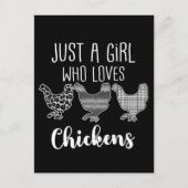 Nee 2/2, alleen een meisje dat van kippen houdt, g briefkaart (Voorkant)