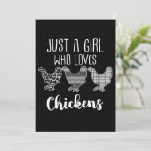 Nee 2/2, alleen een meisje dat van kippen houdt, g kaart (Staand voorkant)
