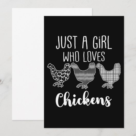 Nee 2/2, alleen een meisje dat van kippen houdt, g kaart (Voorkant / Achterkant)