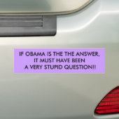 NEE AAN OBAMA-BUMPERSTICKER BUMPERSTICKER (Op auto)