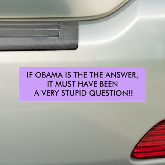 NEE AAN OBAMA-BUMPERSTICKER BUMPERSTICKER (Op auto)