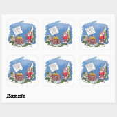 Nee Aan Santa grote vierkante stickers (Vel)