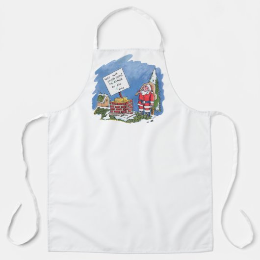 Nee aan Santa vrouwen chef-kok schort (Voorkant)