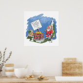 Nee aan Santa waarde matte poster (Keuken)