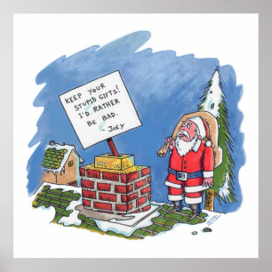 Nee aan Santa waarde matte poster