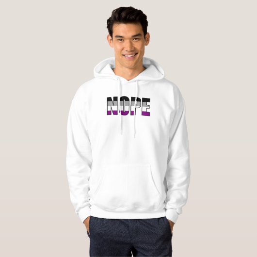 Nee Aseksuele Pride Vlag Ace Pride Hoodie (Voorkant volledig)