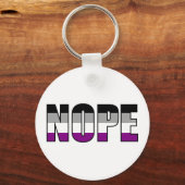 Nee Aseksuele Pride Vlag Ace Pride Sleutelhanger (Voorkant)