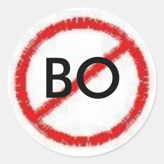 Nee, B.O. Ronde Sticker (Voorkant)